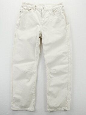 Women’s Banana Republic Mid Rise Barrel Fit Jeans Ivory Sz 27/4